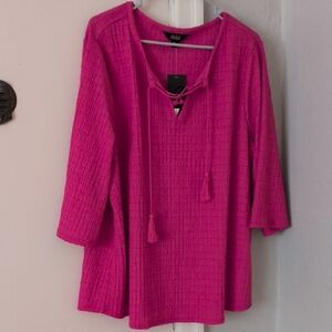 Investments‎ Bright Pink Textured Tunic